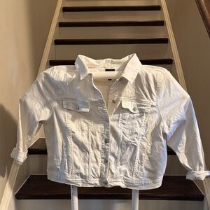 Just USA Classic White Denim Jacket